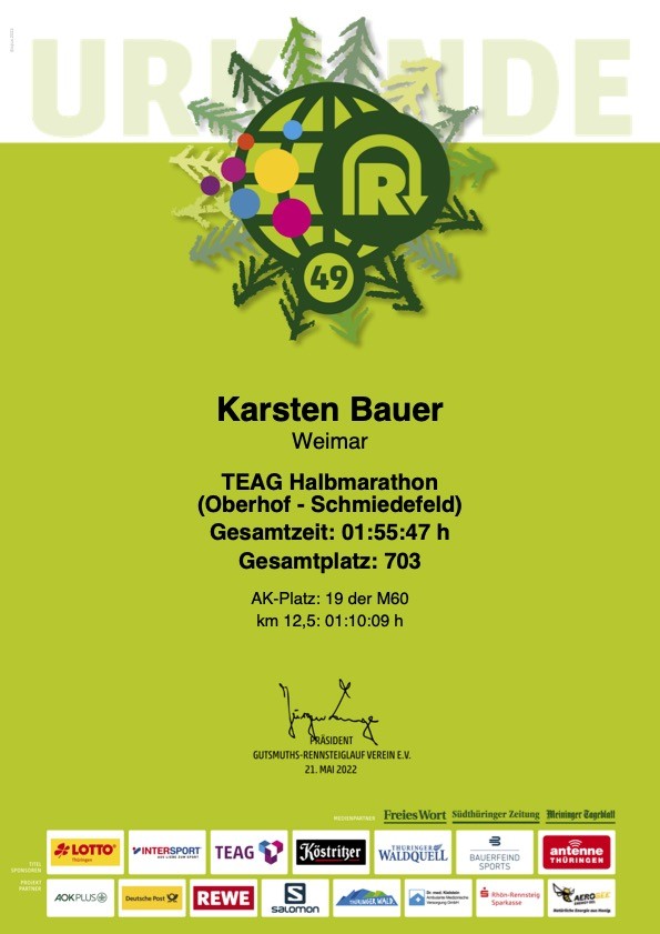 rennsteig halbmarathon 2022