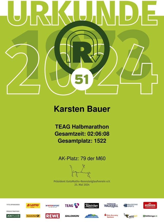 rennsteig halbmarathon 2024