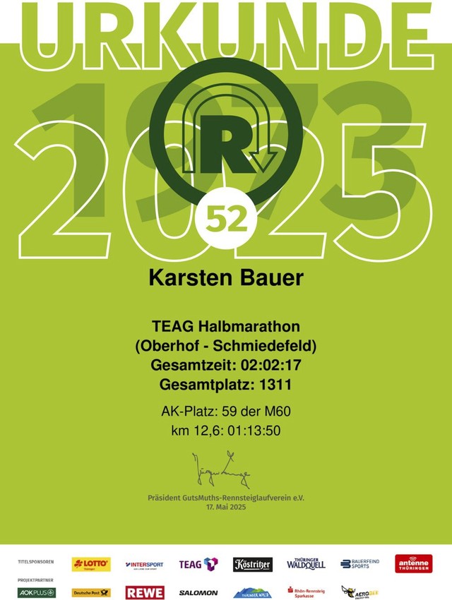 rennsteig halbmarathon 2025